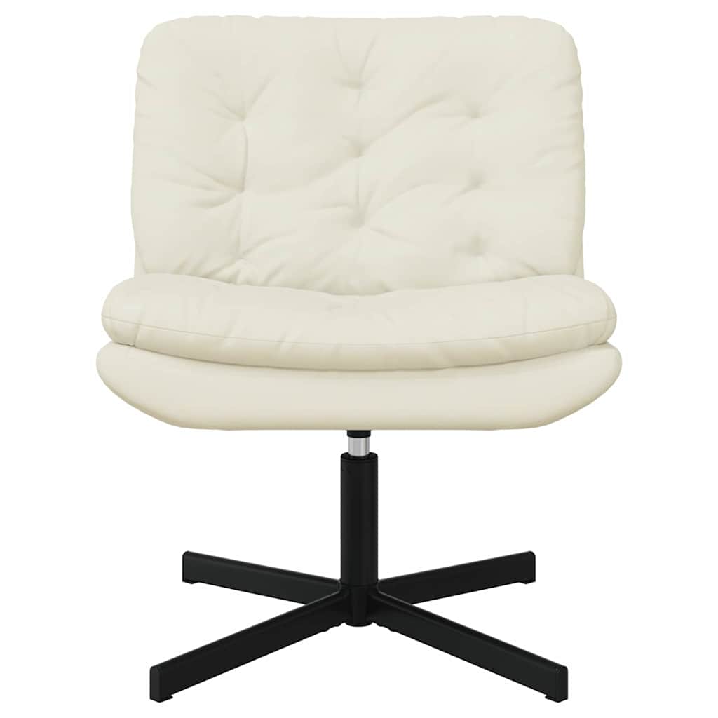 Draaibare Relaxstoel met kussen Anders Crème 63 x 75 x 76 cm Fluweel