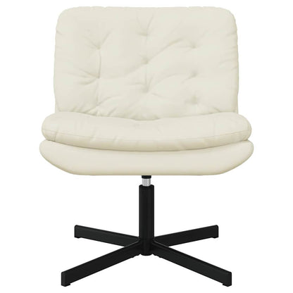 Draaibare Relaxstoel met kussen Anders Crème 63 x 75 x 76 cm Fluweel