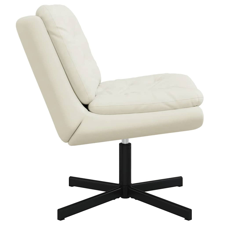 Draaibare Relaxstoel met kussen Anders Crème 63 x 75 x 76 cm Fluweel