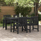 Tuinstoel 4 stuks zwart 65.5x59x88 cm polyetheen