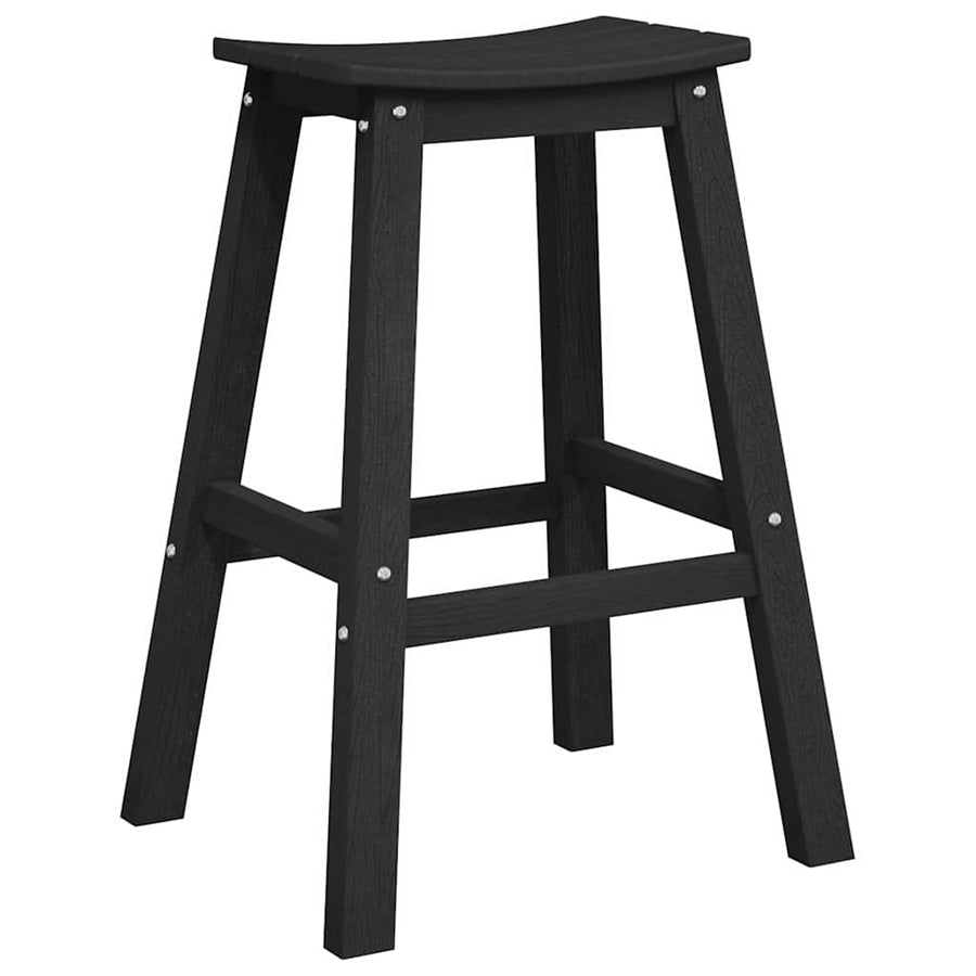 Tuin Bar Set 3 pcs Zwart HDPE