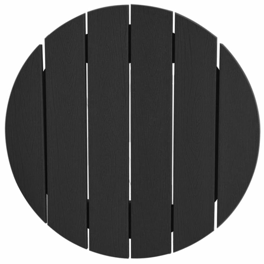 Tuin Bar Set 3 pcs Zwart HDPE