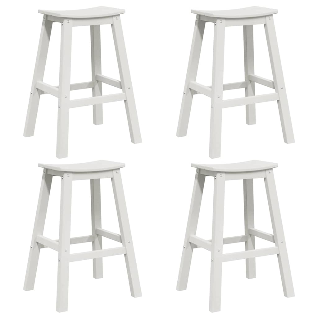 Tuin Bar Set 4 pcs Wit HDPE
