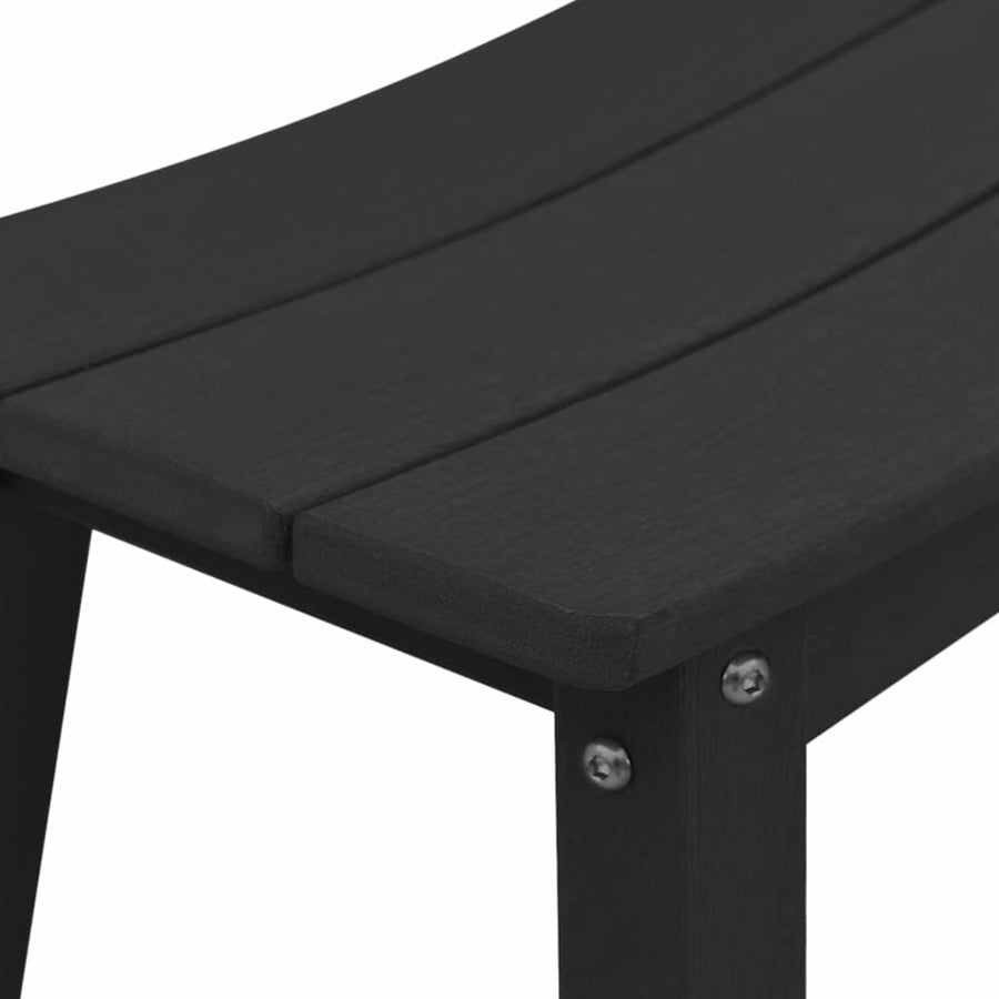 Tuin Bar Set 4 pcs Zwart HDPE