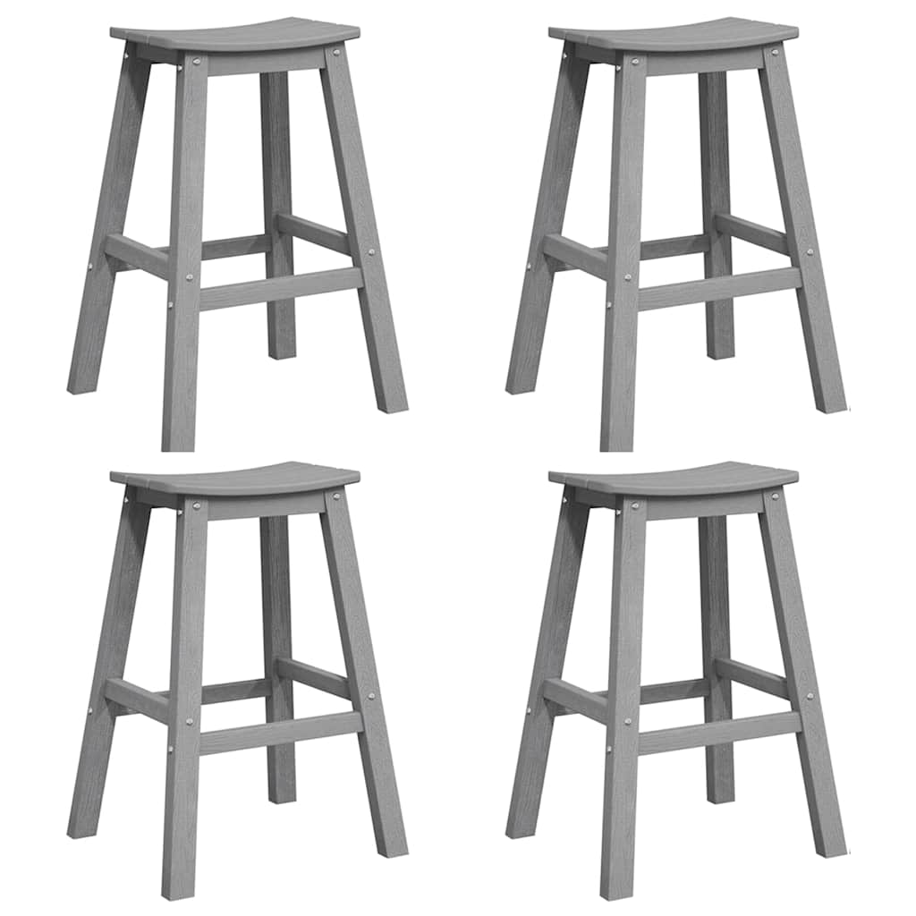 Tuin Bar Set 4 pcs Lichtgrijs HDPE