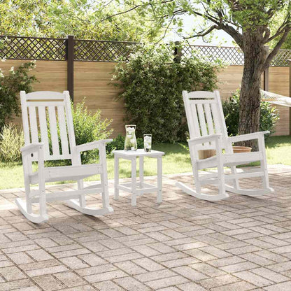 Schommelstoel 2 pcs Wit 92 x 70 x 108 cm Polyetheen