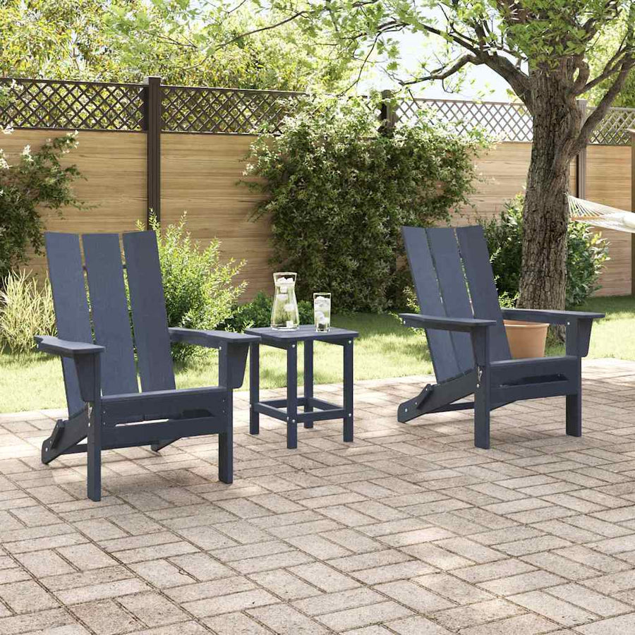 Tuinstoel 2 pcs Marineblauw 80.5 x 74.5 x 92 cm Polyetheen