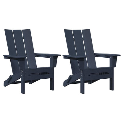 Tuinstoel 2 pcs Marineblauw 80.5 x 74.5 x 92 cm Polyetheen