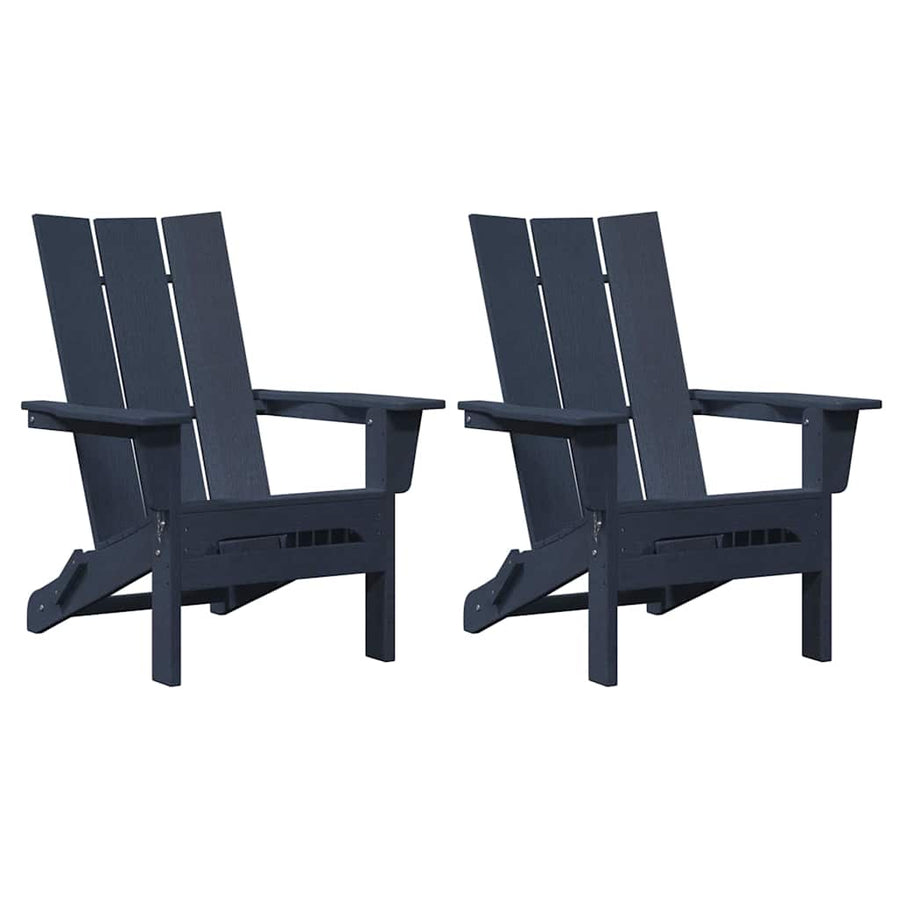 Tuinstoel 2 pcs Marineblauw 80.5 x 74.5 x 92 cm Polyetheen