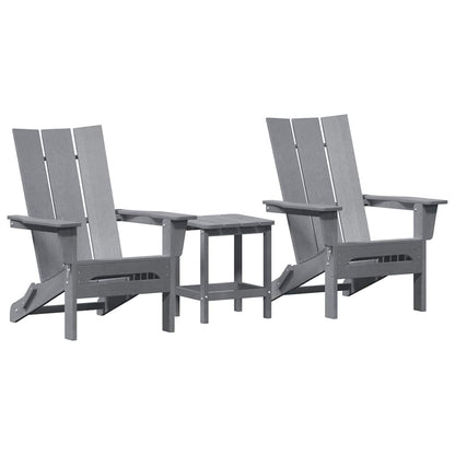 Tuin Lounge Meubels 3 Pcs 38 X 38 X 46Cm Kunststof Lichtgrijs met tafel