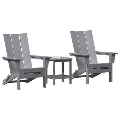 Tuin Lounge Meubels 3 Pcs 38 X 38 X 46Cm Kunststof Lichtgrijs met tafel