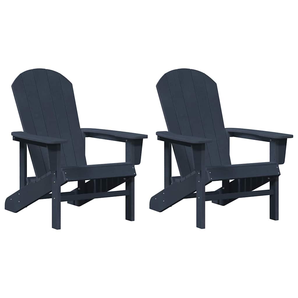 Tuinstoel 2 pcs Marineblauw 82 x 74 x 92 cm Polyetheen