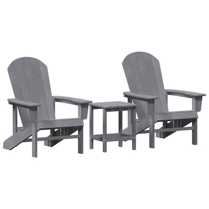 Tuin Lounge Meubels 3 Pcs 38 X 38 X 46Cm Polyetheen Lichtgrijs met tafel