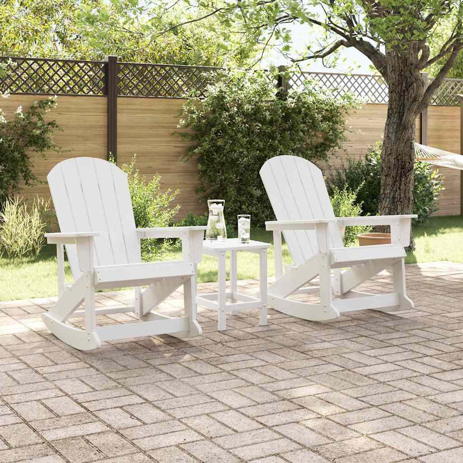 Adirondack Schommeltjes 2 pcs Wit 73.5 x 92 x 90 cm HDPE