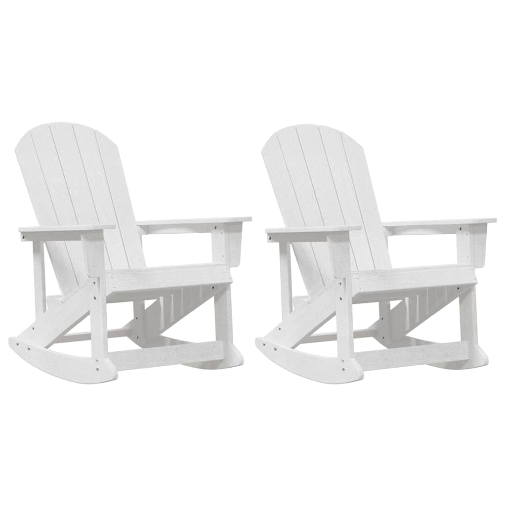 Adirondack Schommeltjes 2 pcs Wit 73.5 x 92 x 90 cm HDPE