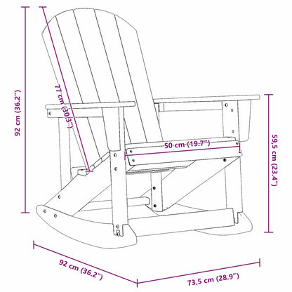 Adirondack Schommeltjes 2 pcs Wit 73.5 x 92 x 90 cm HDPE