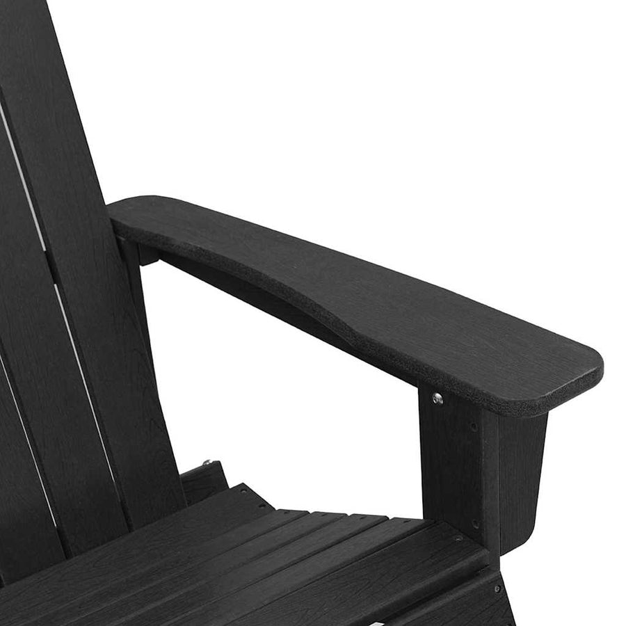 Adirondack Schommeltjes 2 pcs Zwart 73.5 x 92 x 90 cm HDPE
