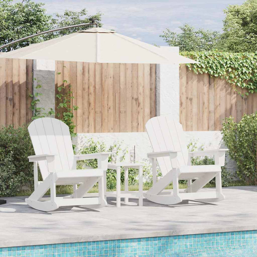 Tuin Lounge Set 3 pcs Wit Standaard 38 x 38 x 46 cm HDPE