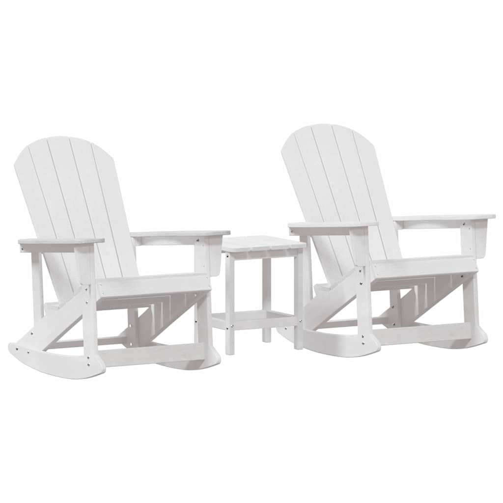 Tuin Lounge Set 3 pcs Wit Standaard 38 x 38 x 46 cm HDPE