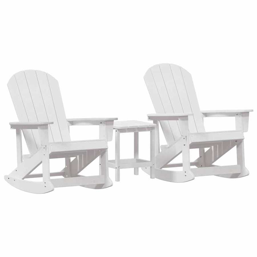 Tuin Lounge Set 3 pcs Wit Standaard 38 x 38 x 46 cm HDPE