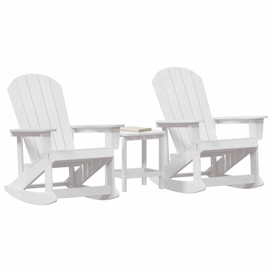 Tuin Lounge Set 3 pcs Wit Standaard 38 x 38 x 46 cm HDPE