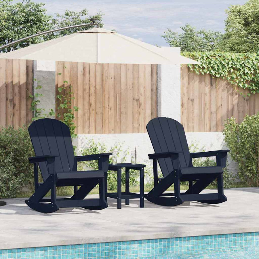 Tuin Lounge Set 3 pcs Marineblauw Standaard 38 x 38 x 46 cm