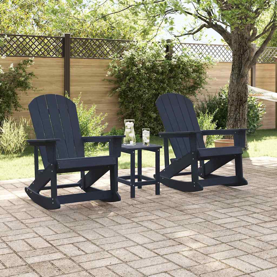 Tuin Lounge Set 3 pcs Marineblauw Standaard 38 x 38 x 46 cm