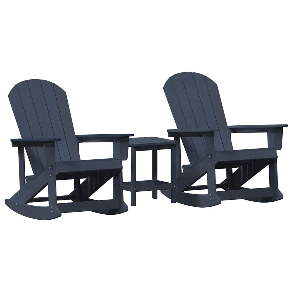Tuin Lounge Set 3 pcs Marineblauw Standaard 38 x 38 x 46 cm