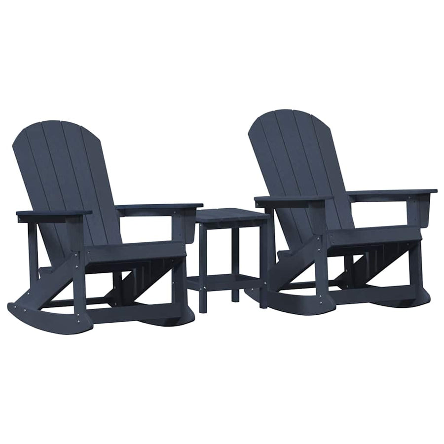 Tuin Lounge Set 3 pcs Marineblauw Standaard 38 x 38 x 46 cm