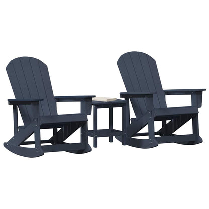 Tuin Lounge Set 3 pcs Marineblauw Standaard 38 x 38 x 46 cm