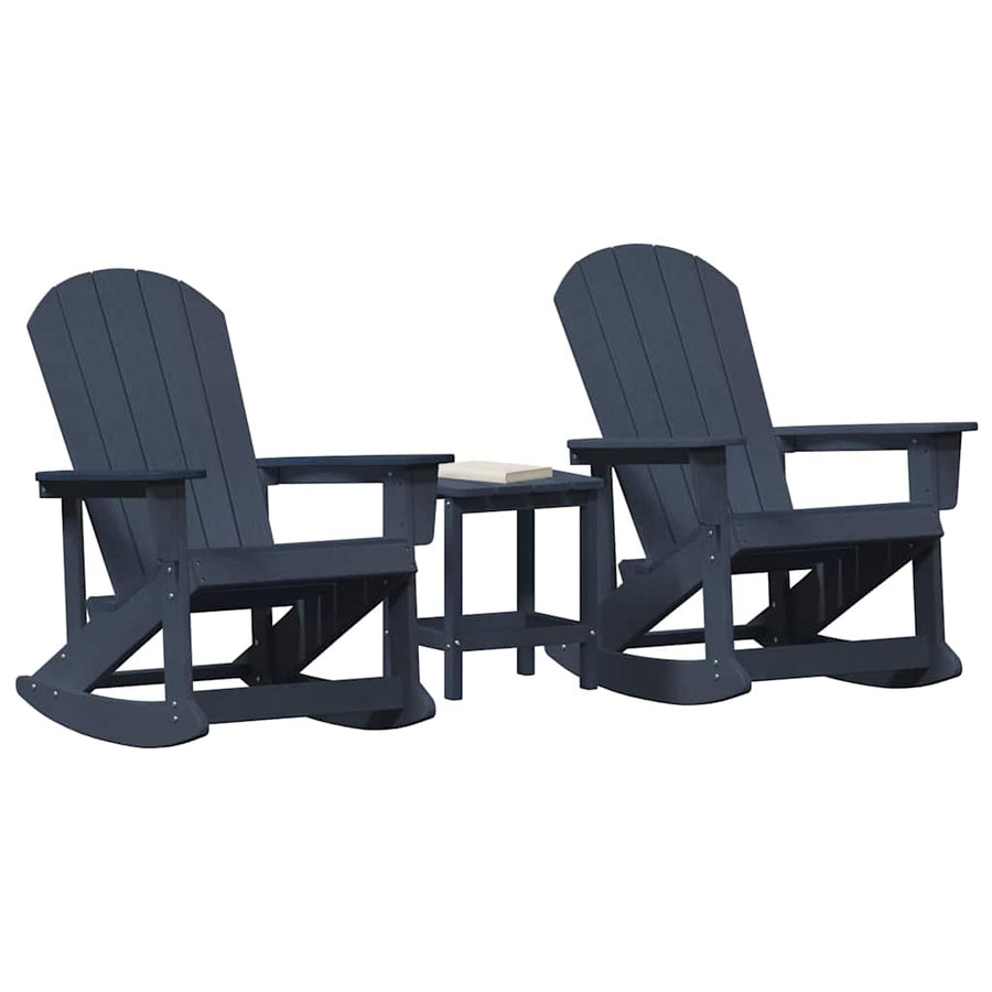 Tuin Lounge Set 3 pcs Marineblauw Standaard 38 x 38 x 46 cm