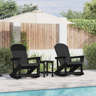 Garden lounge set 3 pcs Black HDPE