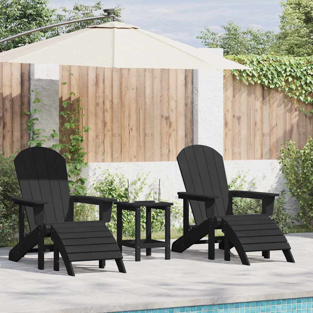 Tuinstoel 2 pcs Zwart 83 x 74 x 92 cm Polyetheen