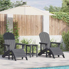 Tuinstoelen kunststof lichtgrijs 2 stuks 74x82x90 cm