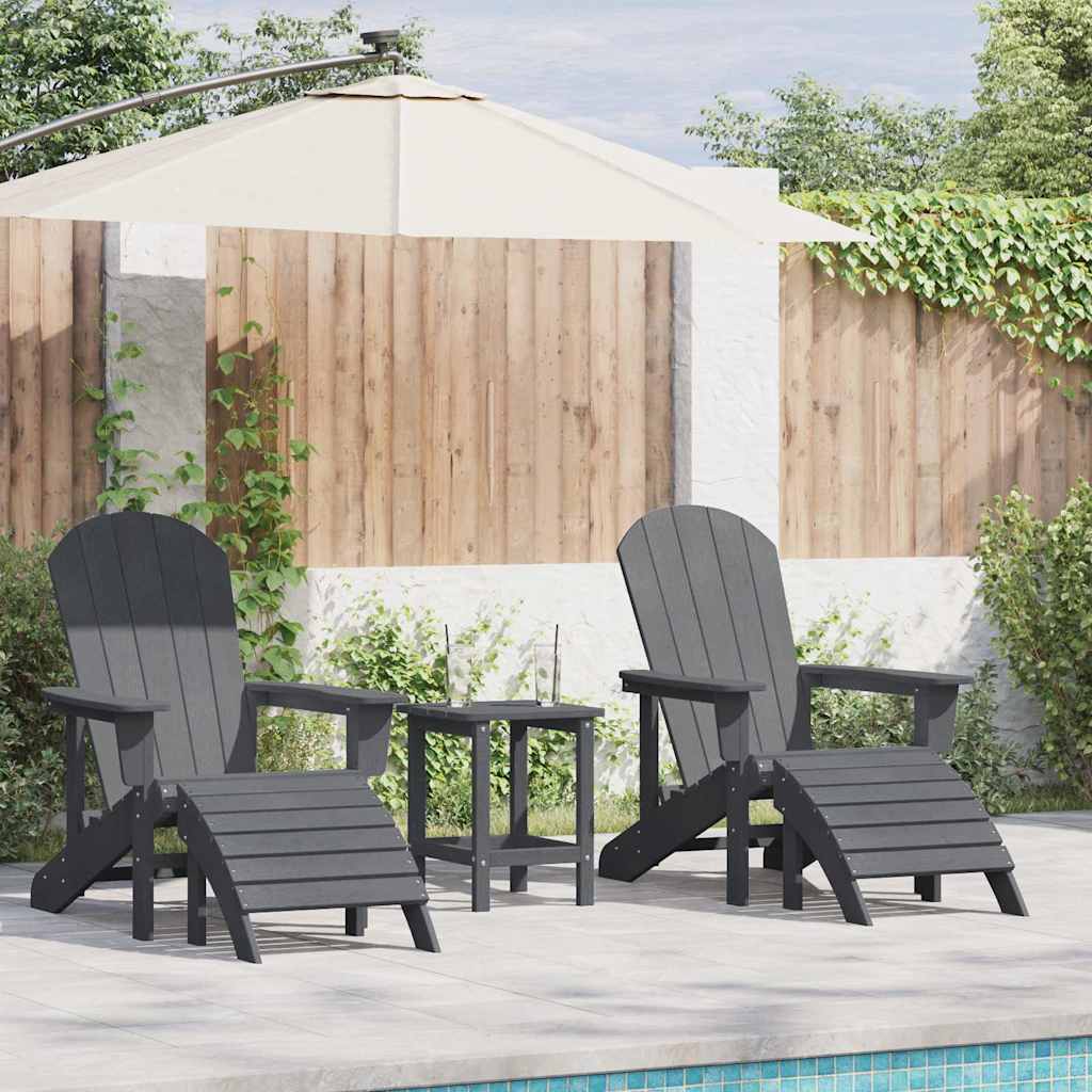 Tuin Lounge Meubels 2 Pcs 74 X 82 X 90Cm Kunststof Lichtgrijs