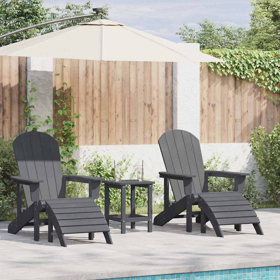 Tuin Lounge Meubels 2 Pcs 74 X 82 X 90Cm Kunststof Lichtgrijs