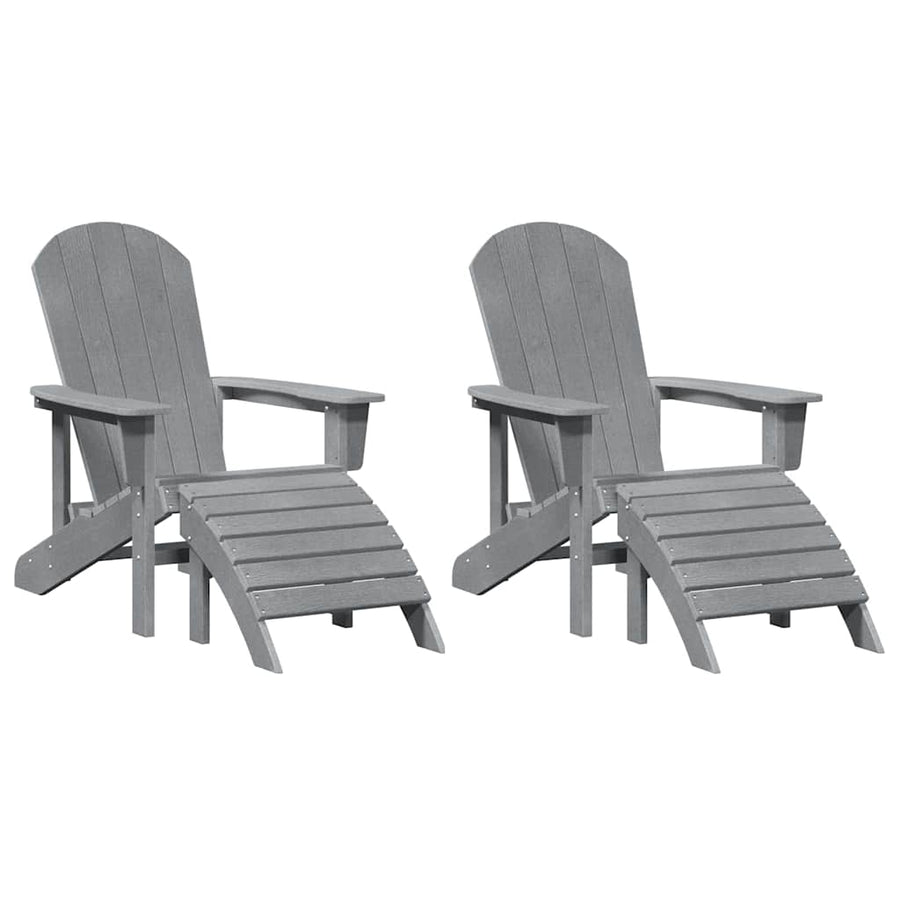 Tuin Lounge Meubels 2 Pcs 74 X 82 X 90Cm Kunststof Lichtgrijs