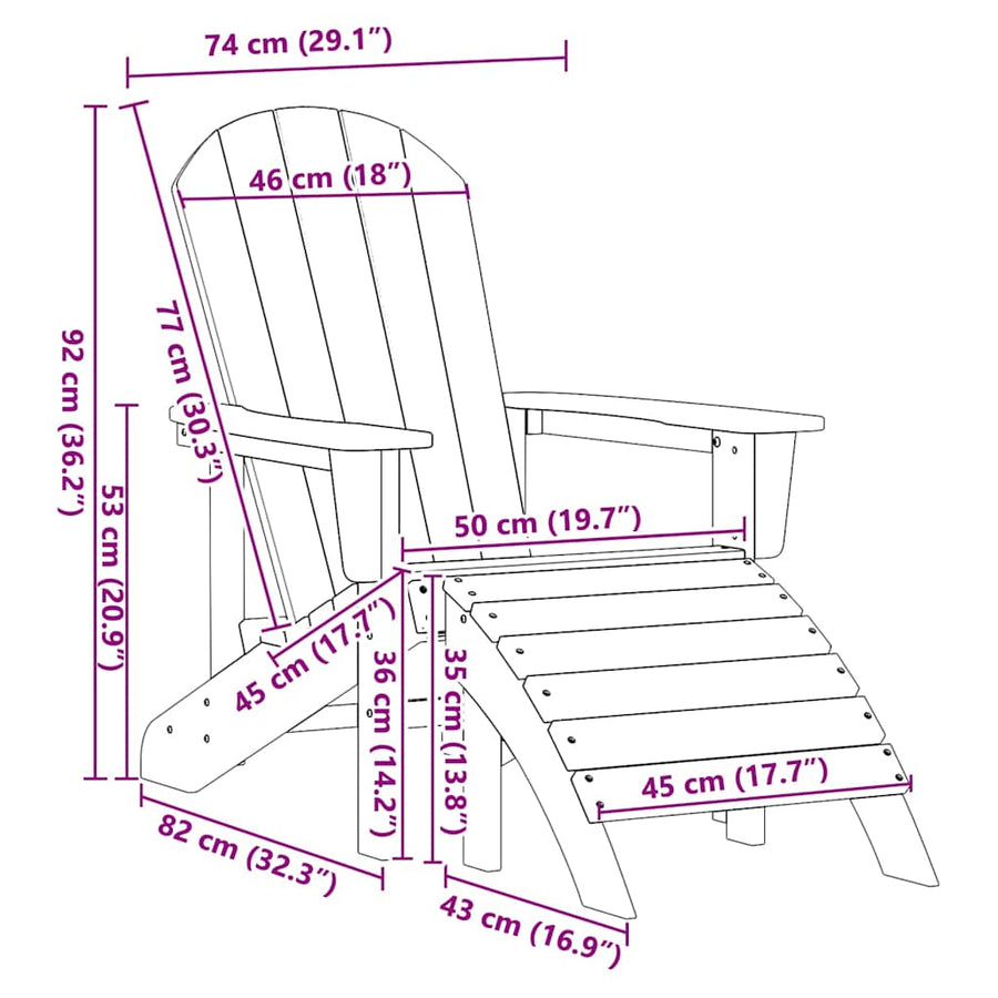 Tuin Lounge Meubels 2 Pcs 74 X 82 X 90Cm Kunststof Lichtgrijs