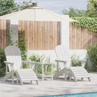 Tuinstoel set polyetheen wit 2 personen