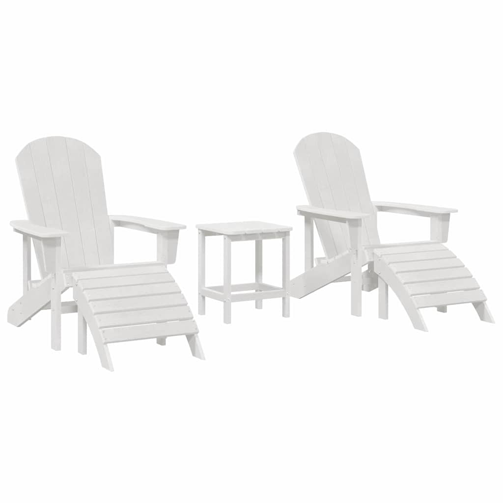 Tuinstoel 3 pcs Wit Polyetheen