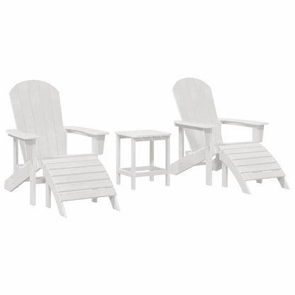 Tuinstoel 3 pcs Wit Polyetheen