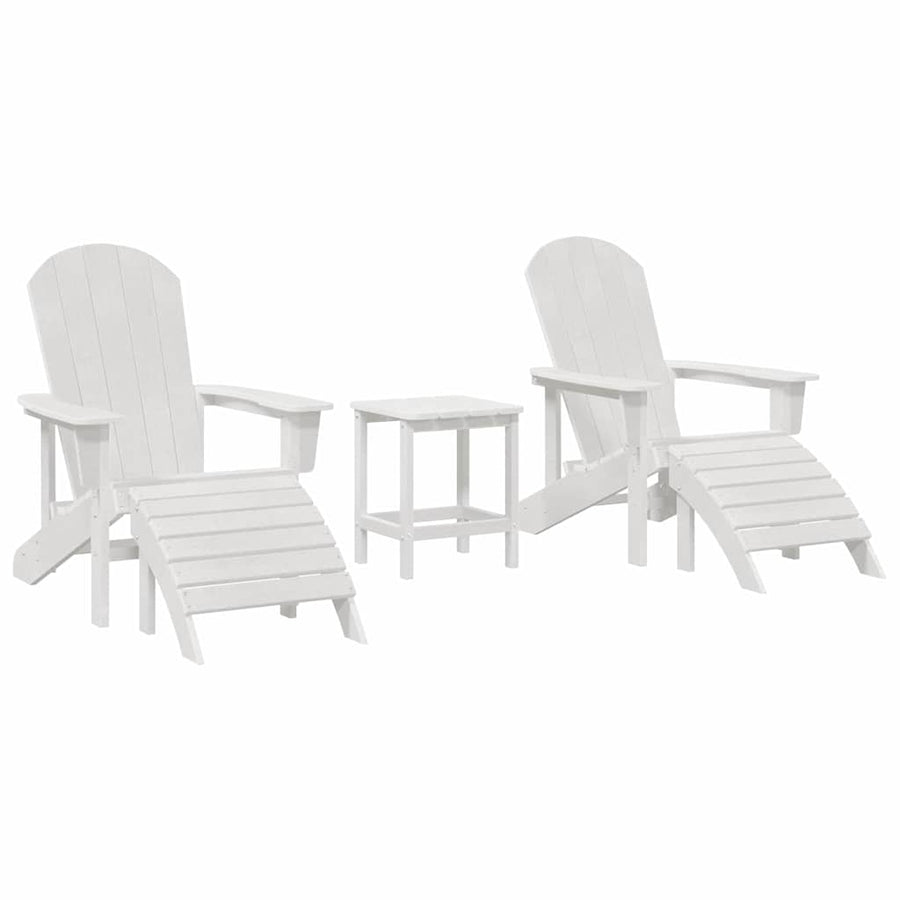 Tuinstoel 3 pcs Wit Polyetheen