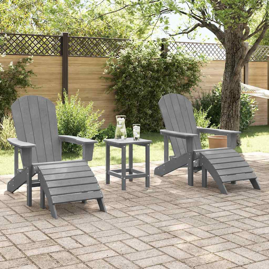 Tuin Lounge Meubels 3 Pcs 38 X 38 X 46Cm Kunststof Lichtgrijs