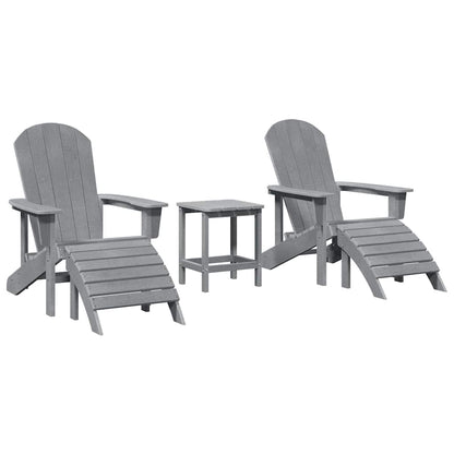 Tuin Lounge Meubels 3 Pcs 38 X 38 X 46Cm Kunststof Lichtgrijs