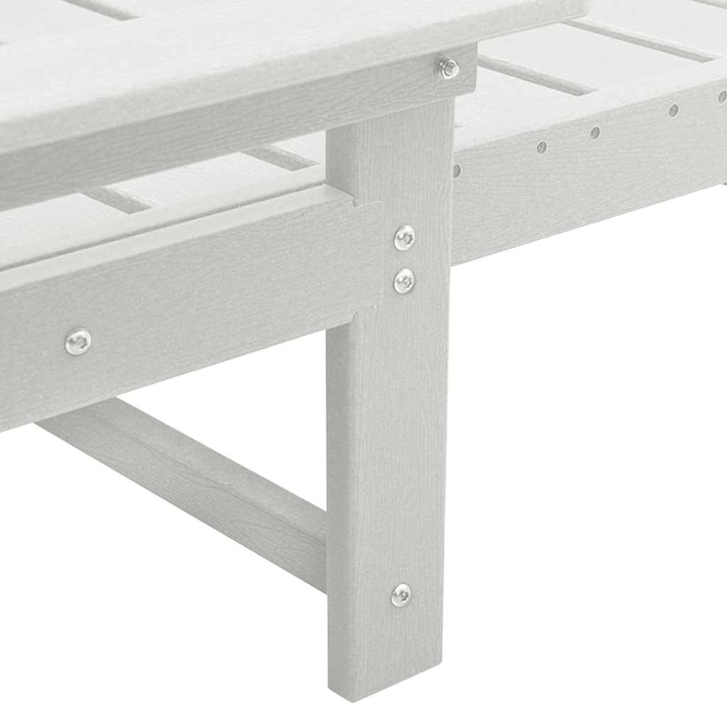 Ligstoel 2 pcs Wit 195,5 x 53 x 98,5 cm Polyetheen