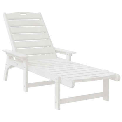 Ligstoel 2 pcs Wit 195,5 x 53 x 98,5 cm Polyetheen
