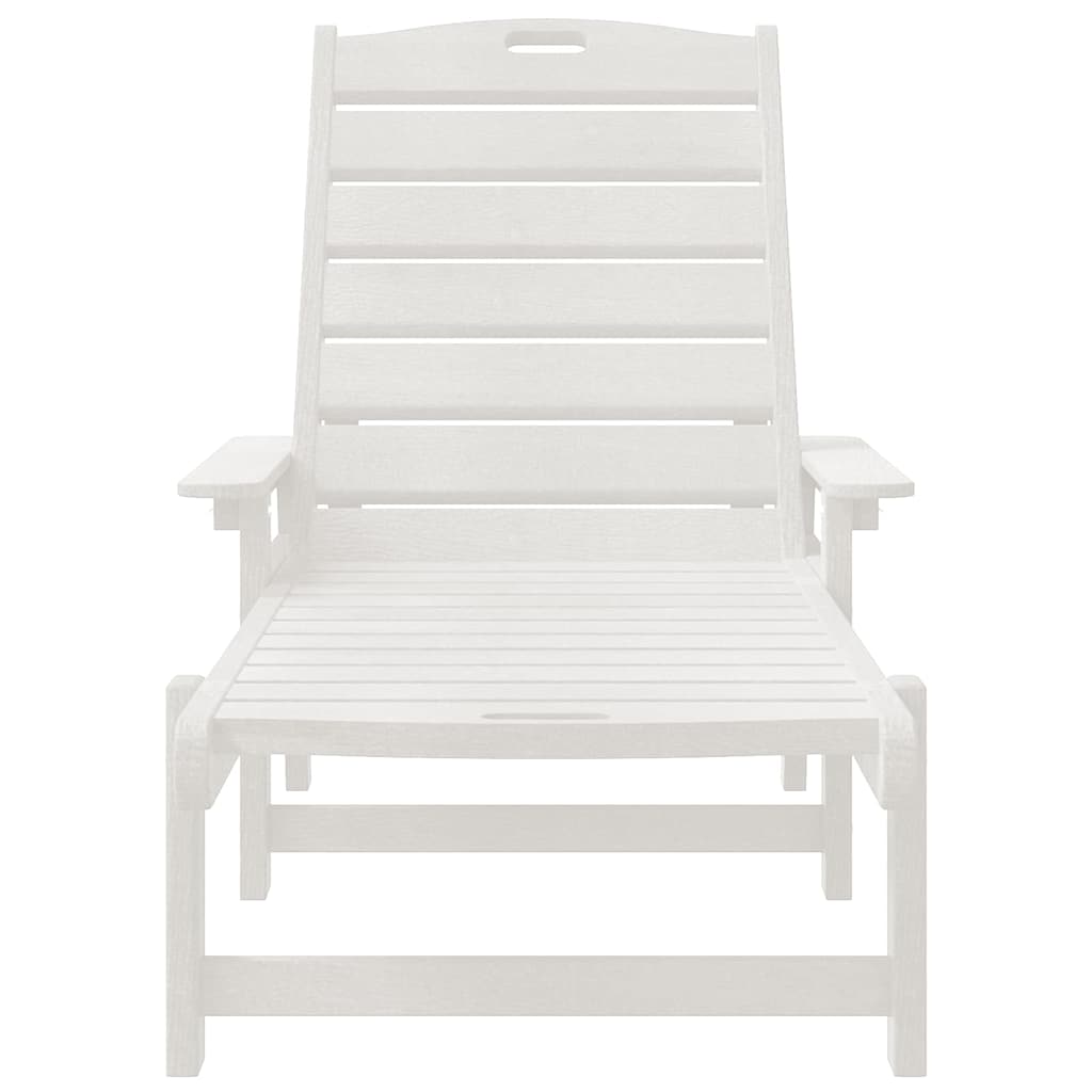 Ligstoel 2 pcs Wit 195,5 x 53 x 98,5 cm Polyetheen