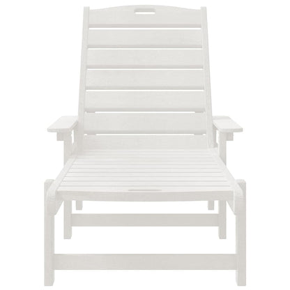Ligstoel 2 pcs Wit 195,5 x 53 x 98,5 cm Polyetheen