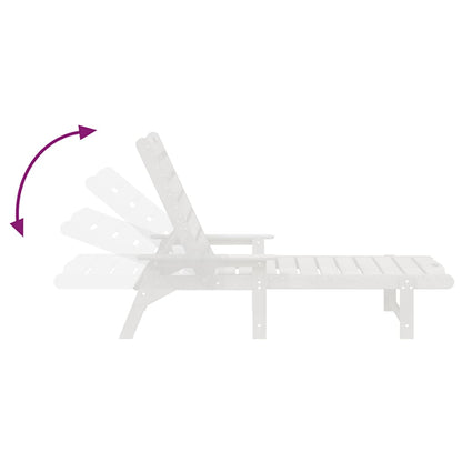 Ligstoel 2 pcs Wit 195,5 x 53 x 98,5 cm Polyetheen