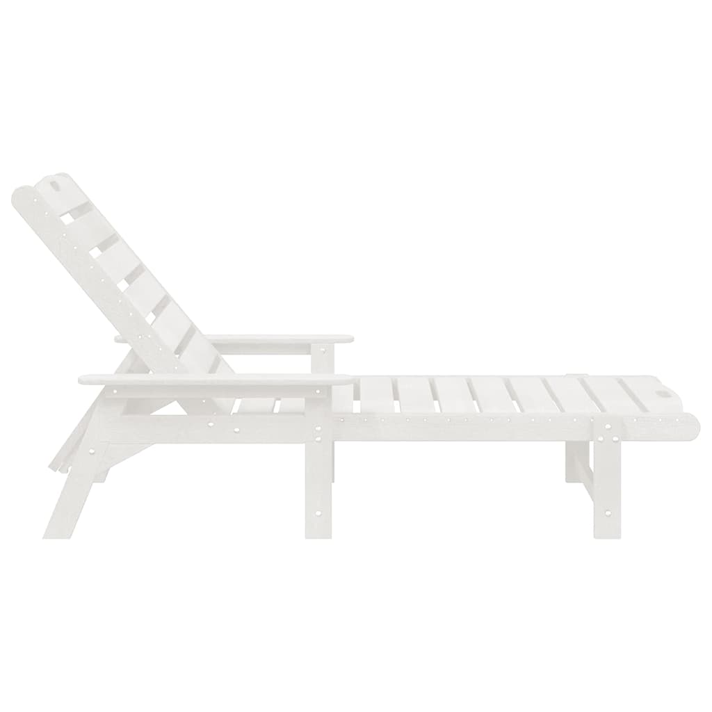 Ligstoel 2 pcs Wit 195,5 x 53 x 98,5 cm Polyetheen